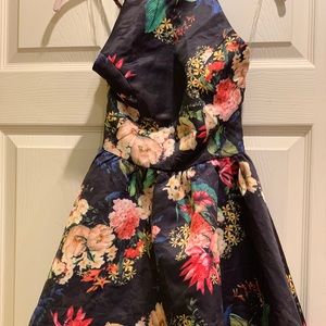 Floral cross back dress